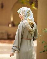 پیراهن عربی مدل هما رنگ زمینه سبز کد: AB21004 - تصویر 2