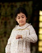 پیراهن ست مادر و کودک مدل جانای مادرانه رنگ زمینه کرم کد: AB21012 - تصویر 4
