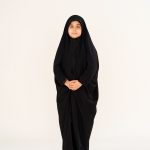 چادر لبنانی اصیل ساده دخترانه با پارچه کرپ کره اصل کد CH122083