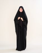 چادر عربی اصیل گلدوزی طرح پروانه مخمل با پارچه ندا کد CH222075 - تصویر 5