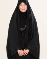چادر عربی اصیل گلدوزی طرح  زنبق با پارچه ندا کد CH222076 - تصویر 6