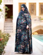 چادر رنگی سنتي زمینه سبز باغ رضوان 2 كد CH315074