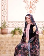 چادر رنگی سنتي زمینه قرمز باغ رضوان 2 كد CH315075 - تصویر 3