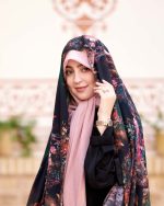 چادر رنگی سنتي زمینه قرمز باغ رضوان 2 كد CH315075 - تصویر 2