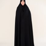 چادر سنتی ساده زنانه با پارچه کرپ قجری کره اصل کد CH322046