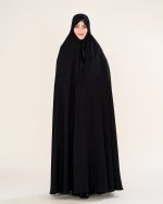 چادر سنتی ساده زنانه با پارچه کرپ قجری کره اصل کد CH322046