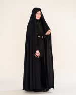 چادر سنتی ساده زنانه با پارچه کرپ قجری کره اصل کد CH322046 - تصویر 4