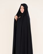 چادر سنتی ساده زنانه با پارچه کرپ قجری کره اصل کد CH322046 - تصویر 3