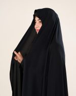چادر سنتی ساده زنانه با پارچه کرپ قجری کره اصل کد CH322046 - تصویر 2