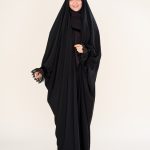 چادر عربی اصیل كار شده طرح سیمین با پارچه ندا کد CH422039