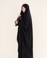 چادر عربی اصیل كار شده طرح سیمین با پارچه ندا کد CH422039 - تصویر 4