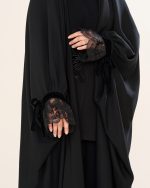 چادر عربی اصیل کار شده طرح ژاله با پارچه ندا کد CH422055 - تصویر 3