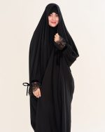 چادر عربی اصیل کار شده طرح ژاله با پارچه ندا کد CH422055 - تصویر 8