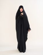 چادر عربی اصیل کار شده طرح غزل با پارچه ندا کد CH422056