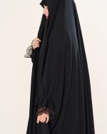 چادر عربی اصیل کار شده طرح غزل با پارچه ندا کد CH422056 - تصویر 6