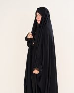 چادر عربي اصيل  كار شده دخترانه طرح حنانه با پارچه ندا  کد CH422057 - تصویر 10