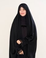 چادر عربي اصيل  كار شده دخترانه طرح حنانه با پارچه ندا  کد CH422057 - تصویر 13