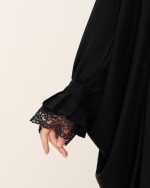 چادر عربي اصيل  كار شده دخترانه طرح حنانه با پارچه ندا  کد CH422057 - تصویر 8