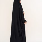 چادر عربی اصیل کار شده طرح حنانه با پارچه ندا کد CH422057