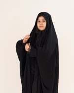 چادر عربي اصيل  كار شده دخترانه طرح حنانه با پارچه ندا  کد CH422057 - تصویر 3