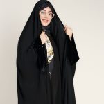 چادر عربی اصیل آستین کیمونو طرح نگار با پارچه ندا کد CH422058