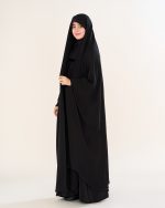 چادر دانشجویی ساده زنانه با پارچه ندای کره اصل کد CH624081 - تصویر 5