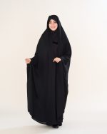 چادر دانشجویی ساده زنانه با پارچه ندای کره اصل کد CH624081 - تصویر 4