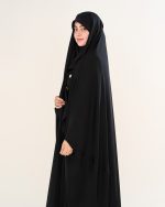 چادر دانشجویی ساده زنانه با پارچه ندای کره اصل کد CH624081 - تصویر 3