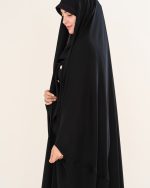 چادر دانشجویی ساده زنانه با پارچه ندای کره اصل کد CH624081 - تصویر 2