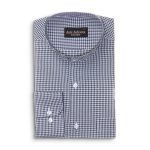 پیراهن تترون یقه دیپلمات کلاسیک چهارخانه ریز کد PC12069