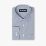 پیراهن تترون یقه انگلیسی کلاسیک راه راه خط سفید کد PC12332